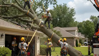 Austin, TX emergency tree service crew responding to storm damage and fallen trees