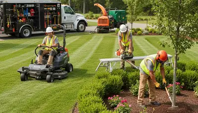 Austin, TX tree service team providing professional landscaping and tree care for local properties