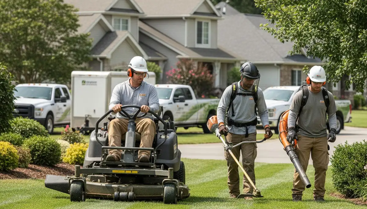 Austin, TX tree service team trimming trees for healthy yards and curb appeal