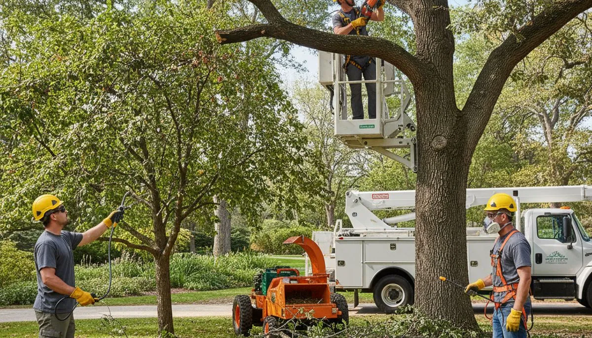 Austin, TX arborist treating tree disease for oak wilt and fungal infection prevention