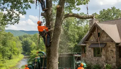 Austin TX tree service crew providing professional tree care for local homeowners