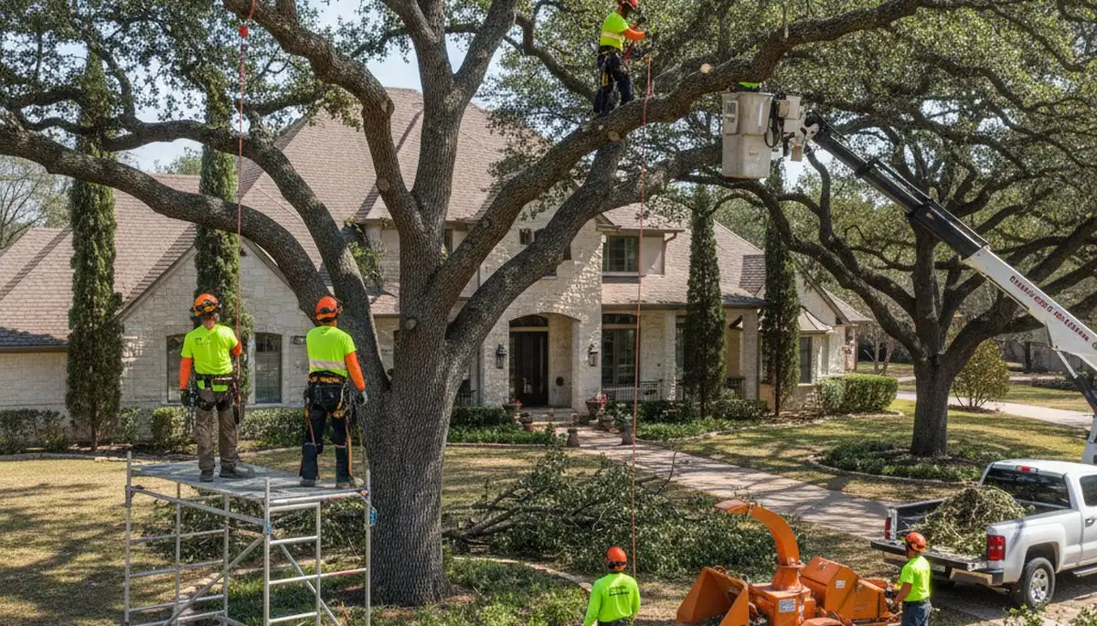 Tree service crew in Austin, TX providing professional tree care and removal services