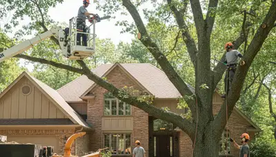 Tree service crew in Austin, TX providing professional tree care and removal services
