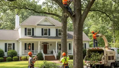 Austin, TX tree service crew providing professional tree care and removal for local properties