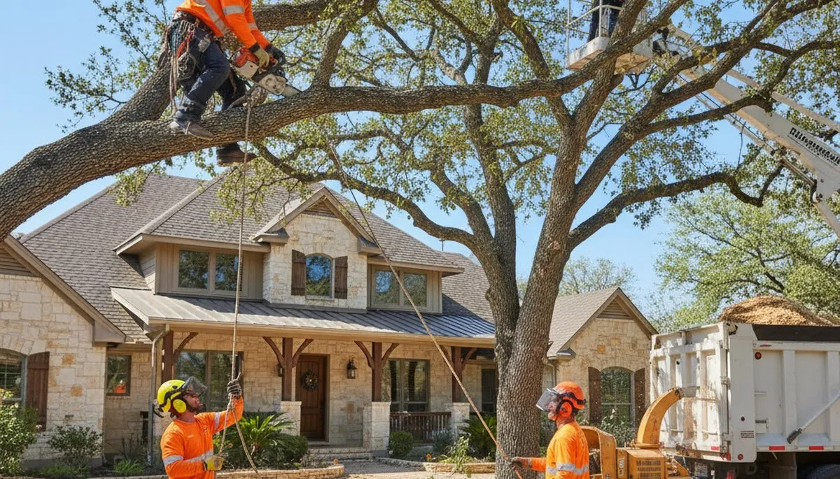 Austin, TX tree service crew providing professional tree care for local homeowners and businesses