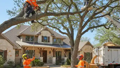 Austin, TX tree service crew providing professional tree care for local homeowners and businesses