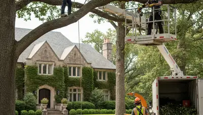 Tree service crew in Austin, TX providing professional tree care and removal services