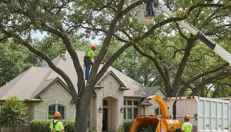Austin, TX tree service crew handling professional tree care for local homeowners and businesses